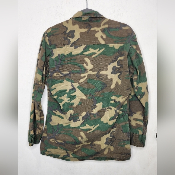 Vietnam 1970 USMC Marines Corpes ERDL Ripstop Camo Top Hot Weather Jacket Sz Xs - Picture 8 of 9